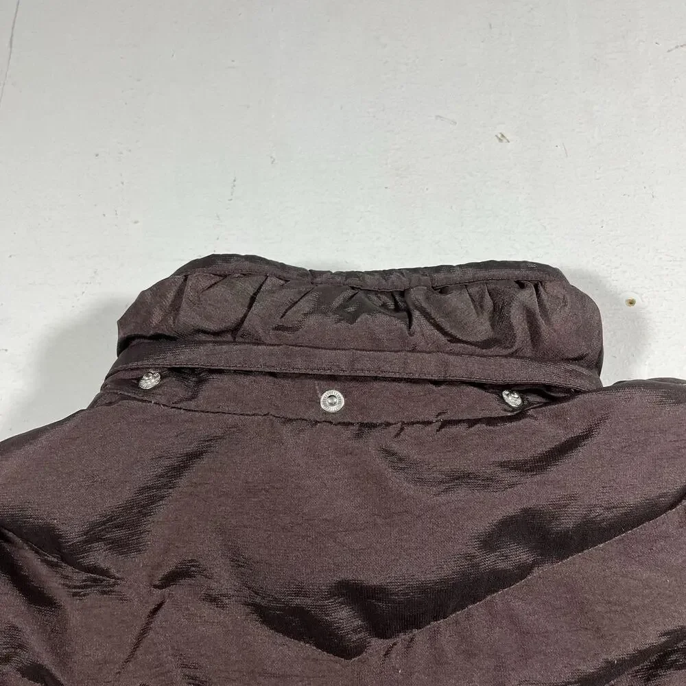 Eddie Bauer Maroon Goose Down Puffer Jacket 550 Fill Power Small